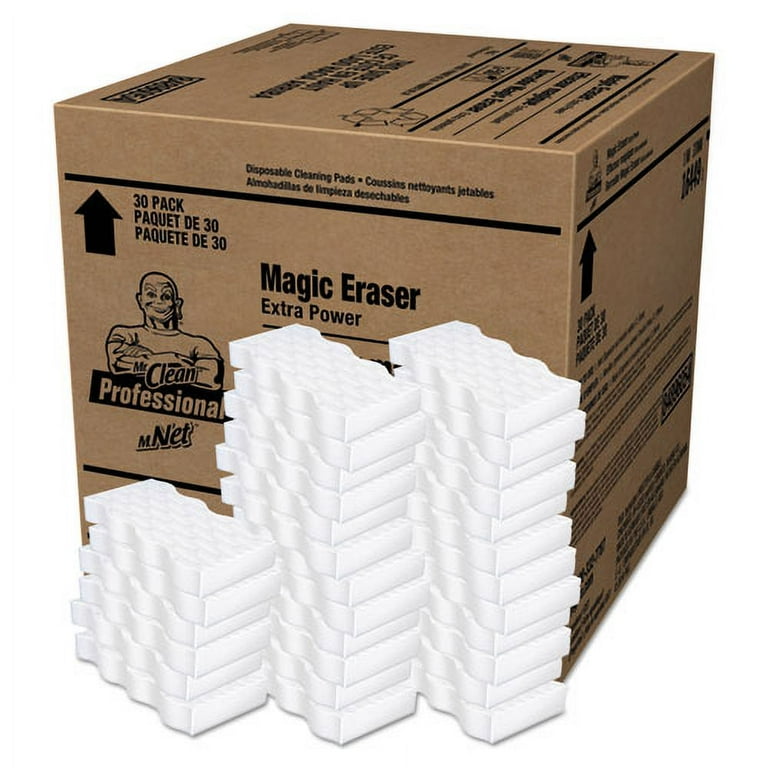 Magic Eraser Extra Durable, 4.6 x 2.4, 0.7 Thick, White, 30/Carton