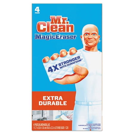 Magic Eraser Extra Durable, 4.6 X 2.4, 0.7" Thick, White, 4/box, 8 Boxes/carton | Bundle of 5 Cartons