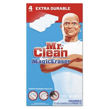 Magic Eraser Extra Durable, 4.6 x 2.4, 0.7" Thick, 4/Box