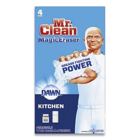 Magic Eraser Kitchen Scrubber, 4.6 X 2.3, White, 4 Scrubbers | Bundle of 10 Each