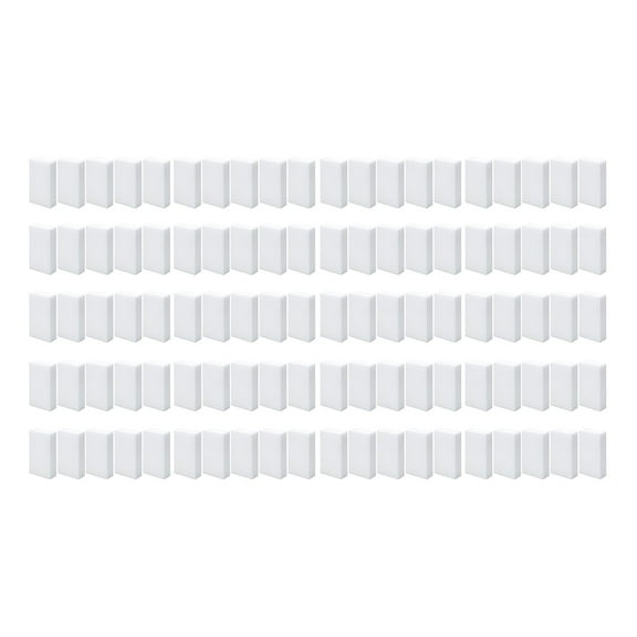 Magic Eraser Sponge 2X Density Magic Cleaning Erasers in Bulk Extra Durable & Long Lasting, Multi-Functional Melamine Sponge Nano Sponges for Kitchen Bathroom Shoes Window,White,100 Packs