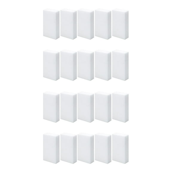 Magic Eraser Sponge 2X Density Magic Cleaning Erasers in Bulk Extra Durable & Long Lasting, Multi-Functional Melamine Sponge Nano Sponges for Kitchen Bathroom Shoes Window,White,20packs