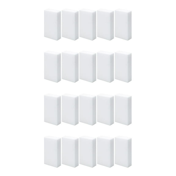 Magic Eraser Sponge 2X Density Magic Cleaning Erasers in Bulk Extra Durable & Long Lasting, Multi-Functional Melamine Sponge Nano Sponges for Kitchen Bathroom Shoes Window,White,20packs