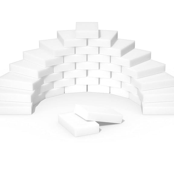 Magic Erasers Sponge, 100 Pack Extra Premium Melamine Sponge Foam Cleaning Pads in Bulk, Non-Scratch Scrub Sponge, Household Cleaning Kitchen Dish Sponges (White)
