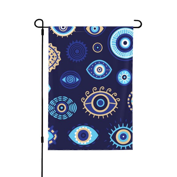 Magic Evil Eyes Double Sided Garden Flag 28x40 Outdoor Decorative Yard Banner for Patio Lawn Garden