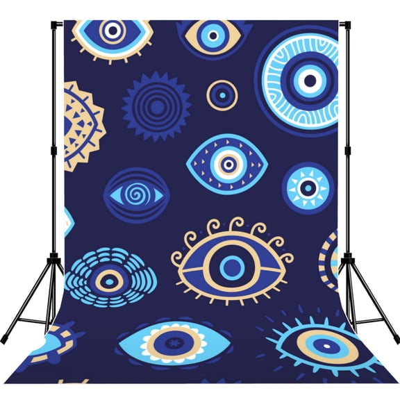 Magic Evil Eyes Photography Backdrop 5x7Ft Background for Photo Studio Video Recording Birthday Party Wedding Home Decor
