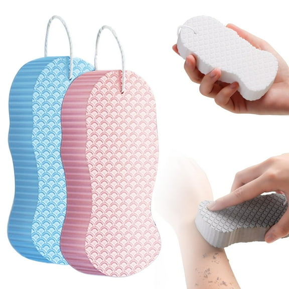 Magic Exfoliating Bath Sponge, 2025 New Super Soft Exfoliating Bath Sponge, 3D Magic Exfoliating Body Scrubber, Shower Sponges for Body Removes Dead Skin