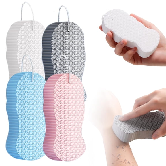 Magic Exfoliating Bath Sponge, 2025 New Super Soft Exfoliating Bath Sponge, 3D Magic Exfoliating Body Scrubber, Shower Sponges for Body Removes Dead Skin