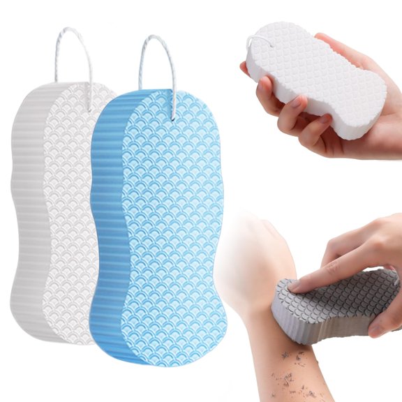 Magic Exfoliating Bath Sponge, 2025 New Super Soft Exfoliating Bath Sponge, 3D Magic Exfoliating Body Scrubber, Shower Sponges for Body Removes Dead Skin