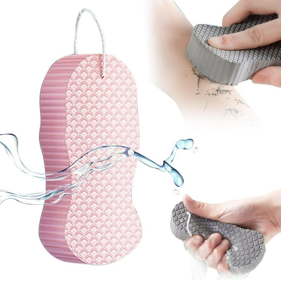 Exfoliating Bath Sponge,  Soft Exfoliating Bath Sponges for All Skin Types, Upgrade 3D Super Soft Exfoliating Bath Sponge Skin Friendly Reusable