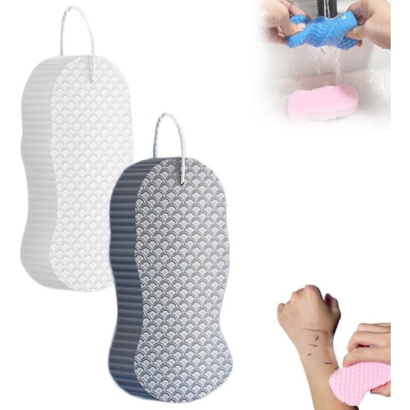 Magic Exfoliating Bath Sponge, 2026 New Super Soft 3D Exfoliating Bath Sponge for Dead Skin Removal