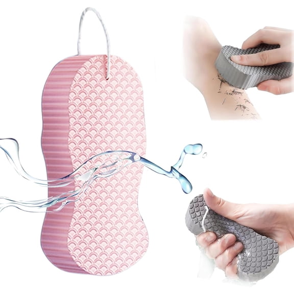 Magic Exfoliating Bath Sponge, 3D Ultra-Soft Exfoliating Bath Sponge, Reusable, Suitable for All Skin Types, Suitable for Adults, Women, and Men.