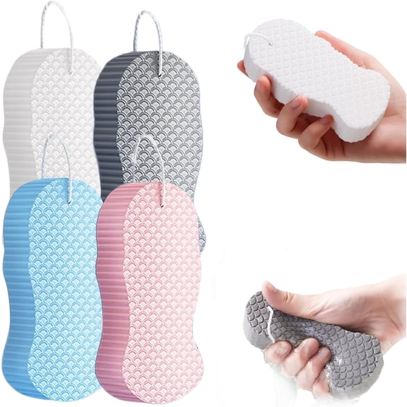Magic Exfoliating Bath Sponge Body Scrubber - 2026 New 3D Super Soft & Skin-Friendly Exfoliator, Reusable for Deep Cleansing, Women & Men, All Skin Types