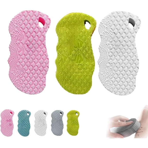 Magic Exfoliating Bath Sponge, Exfoliating Bath Sponge, 3D Super Soft Exfoliating Baths Sponges, Skin Friendly and Reusable Sponges (3PC-A)