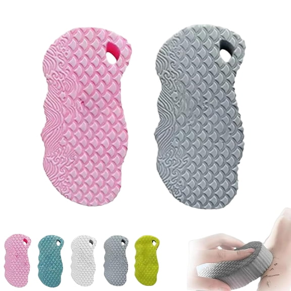 Magic Exfoliating Bath Sponge, Exfoliating Bath Sponge, 3D Super Soft exfoliating Baths Sponge, Skin Friendly and Reusable Sponges (2PC-A)