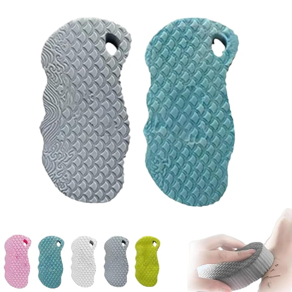 Magic Exfoliating Bath Sponge, Exfoliating Bath Sponge, 3D Super Soft exfoliating Baths Sponge, Skin Friendly and Reusable Sponges (2PC-C)