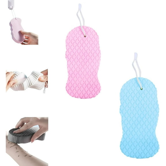 Magic Exfoliating Bath Sponge, Exfoliating Bath Sponge for Removing Dead Skin, Super Soft Body Scrub, Exfoliating Bath Sponge, Bath Brush, Skin-Friendly, Reusable, Suitable for Adults and Children.