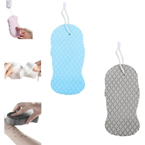 Magic Exfoliating Bath Sponge, Exfoliating Bath Sponge for Removing Dead Skin, Super Soft Body Scrub, Exfoliating Bath Sponge, Bath Brush, Skin-Friendly, Reusable, Suitable for Adults and Children.