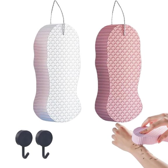 Magic Exfoliating Bath Sponge, Magic Super Soft Exfoliating Bath Sponge, Skin Friendly and Reusable for Body, Face & Feet