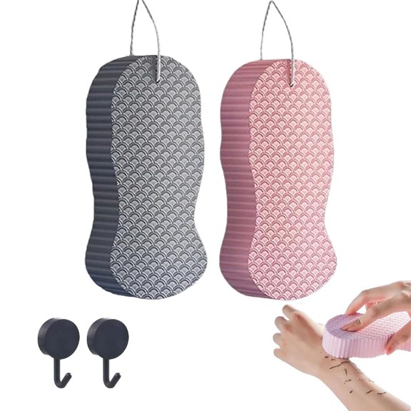 Magic Exfoliating Bath Sponge, Magic Super Soft Exfoliating Bath Sponge, Skin Friendly and Reusable for Body, Face & Feet