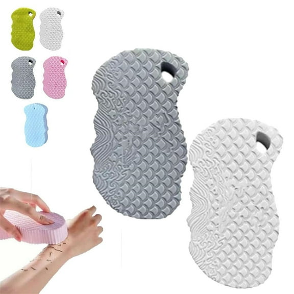 Magic Exfoliating Bath Sponge, Skin Exfoliating Sponge, Exfoliating Bath Sponge Remover Dead Skin, Magic Sponge for Skin, Magic Exfoliating Body Scrubber Gray
