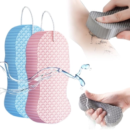 2026 New Magic Exfoliating Bath Sponge, Upgrade 3D Super Soft Exfoliating Body Scrubber, Skin Friendly & Reusable for Men Women