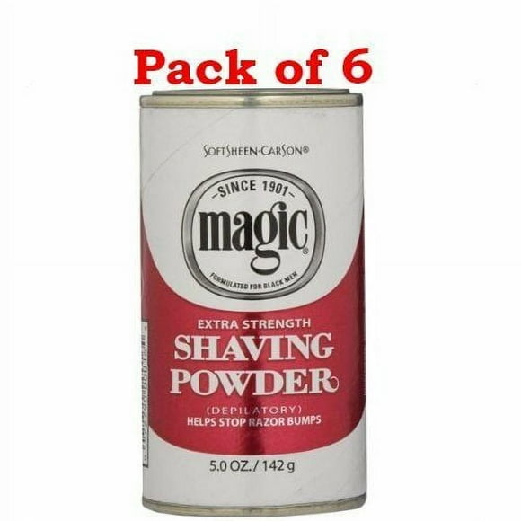 Magic Extra Strength Shaving Powder Red Can 5 Oz (6 Pack)