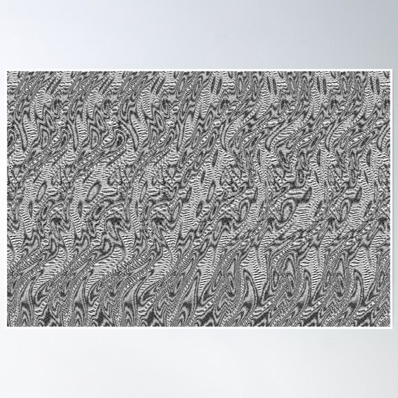 Magic Eye - Static Drip Poster Wall Art, Modern Wall Decor, 12x18 UNFRAMED