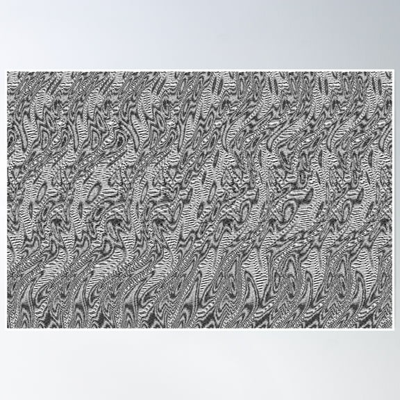 Magic Eye - Static Drip Poster Wall Art, Modern Wall Decor, 8x12 UNFRAMED