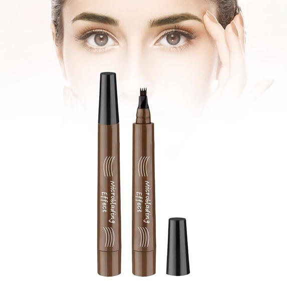 Magic Eyebrow Pencil, 2026 Upgraded Natural Brows Eyebrow Pen 3D Waterproof Microblading Eyebrow Pen, 4 Tipped Precise Brow Pen Contouring Pen Fine Stroke Microblading Eyebrow Pencil (Light Brown)