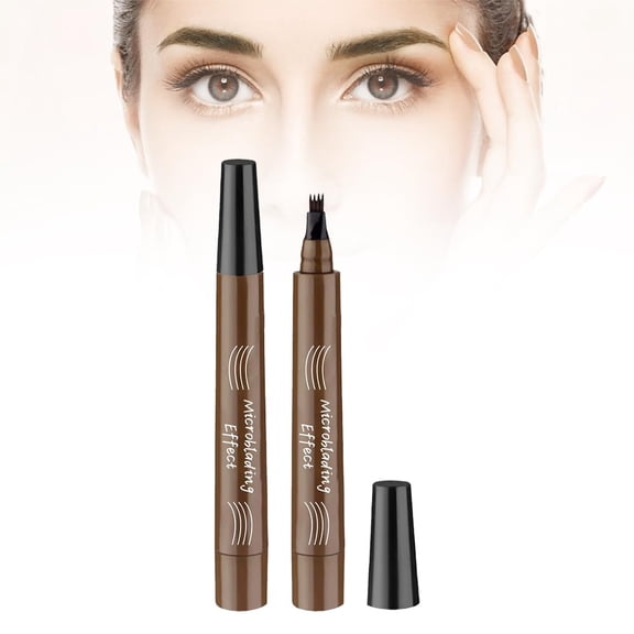 Magic Eyebrow Pencil, 2026 Upgraded Natural Brows Eyebrow Pen 3D Waterproof Microblading Eyebrow Pen, 4 Tipped Precise Brow Pen Contouring Pen Fine Stroke Microblading Eyebrow Pencil (Light Brown)