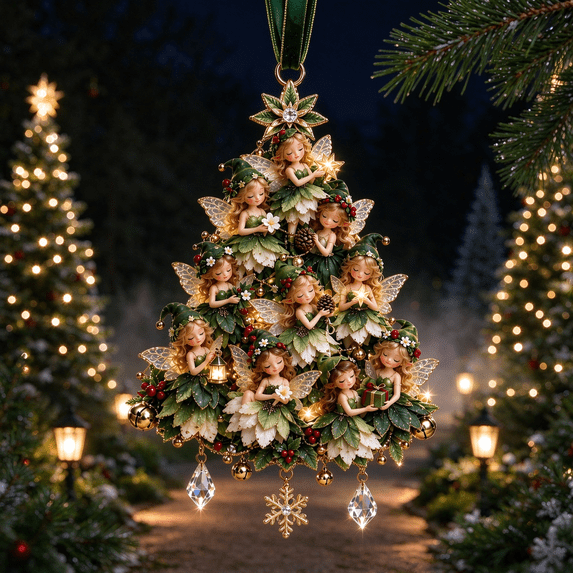 Magic Tree Centerpiece Magic Fairy Christmas Tree Decoration, Warm Golden Fairy Angel Tree ...