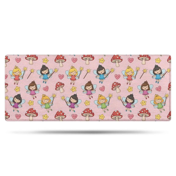 Magic Fairy Princess Pattern Bathroom Rugs Mat,Non Slip Microfiber Bathroom Rug,Rubber Backing,Soft Bathroom Mats for Bathroom Floor,Tub and Shower,60x24in(150x60cm)