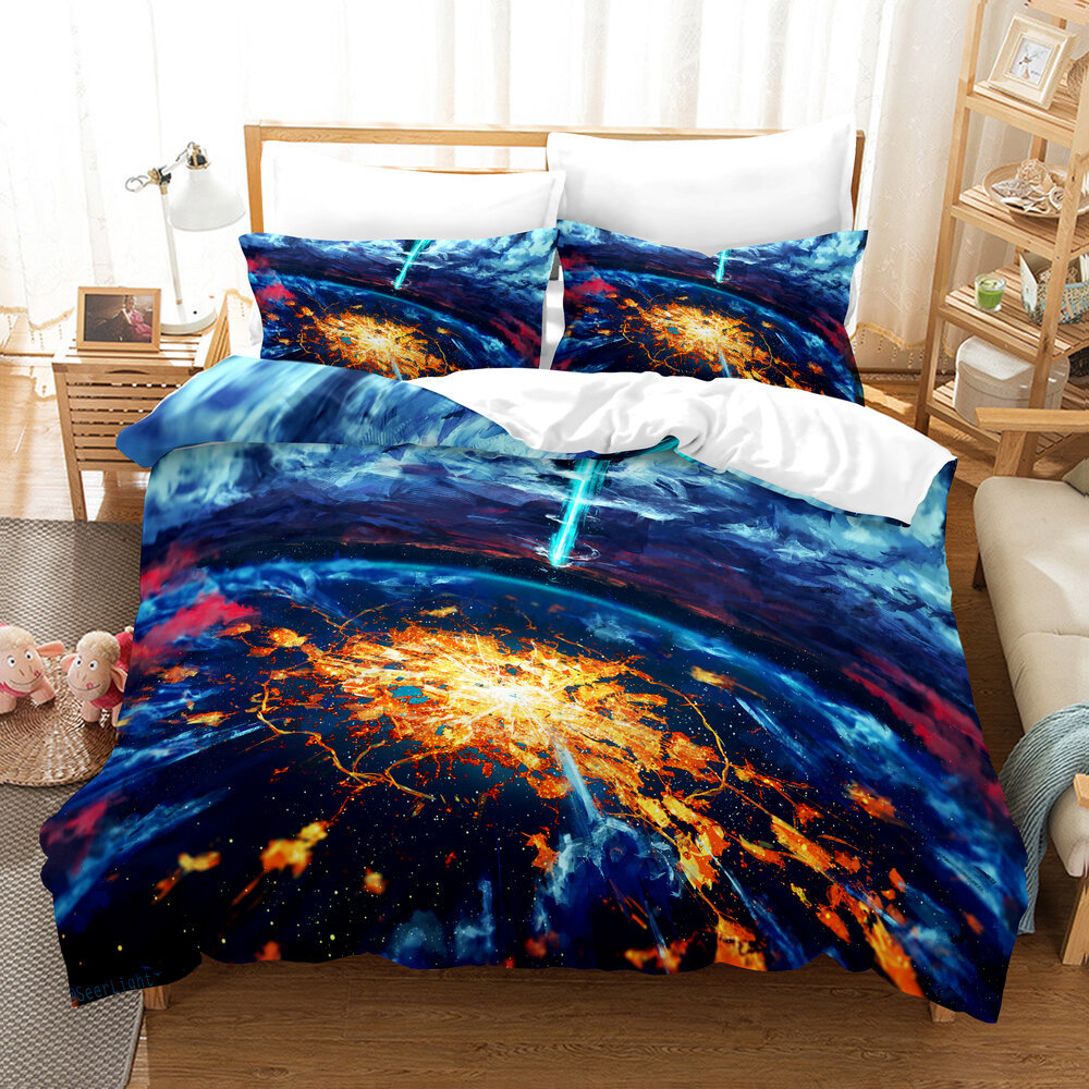 Magic Fairy Tale World Themed Duvet Cover King Size Fantasy Landscape