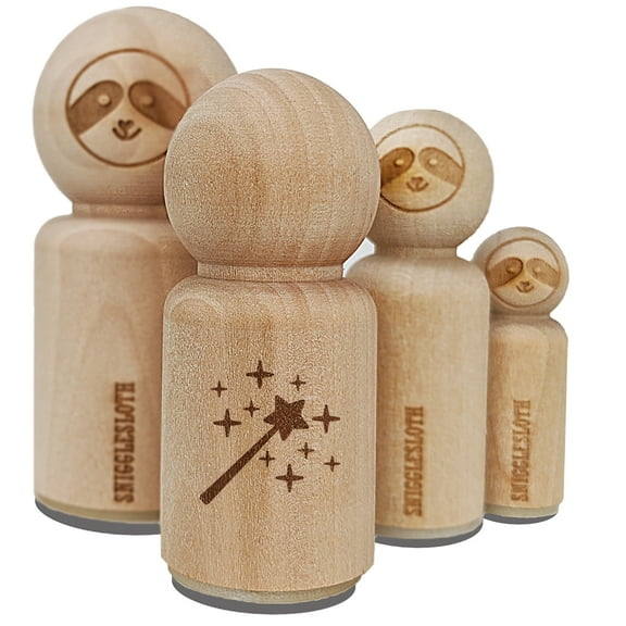 Magic Fairy Wand Rubber Stamp for Scrapbooking Crafting Stamping - Mini 1/2 Inch