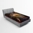thumbnail image 1 of Ambesonne Outer Space Fitted Sheet, Eternity Fantasy, Twin XL Size, Purple Tan, 1 of 2