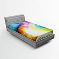 thumbnail image 1 of Ambesonne Floral Fitted Sheet, Book Rainbow, Twin Size, Multicolor, 1 of 2