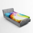 thumbnail image 1 of Ambesonne Floral Fitted Sheet, Book Rainbow, Twin XL Size, Multicolor, 1 of 2