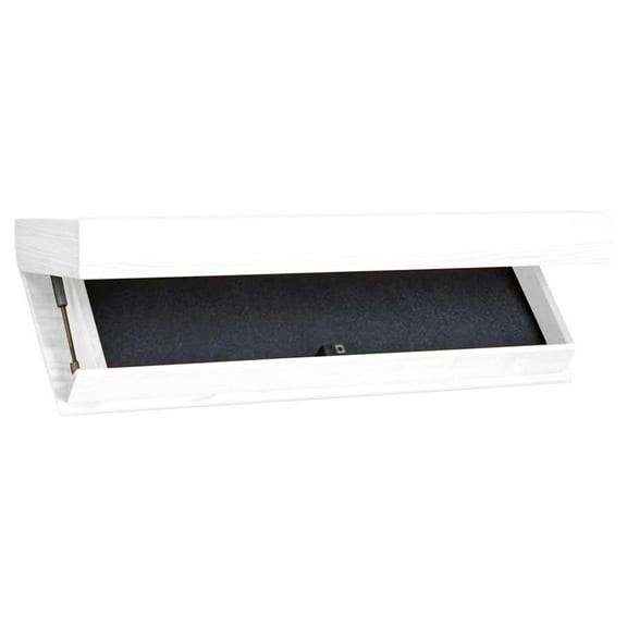 Magic Flap Hidden Shelf with Secret Compartment, Wall Mounted Floating Shelf with Concealed Storage Drawer, Hidden Compartment Shelf for Home Office Living Room, Wood