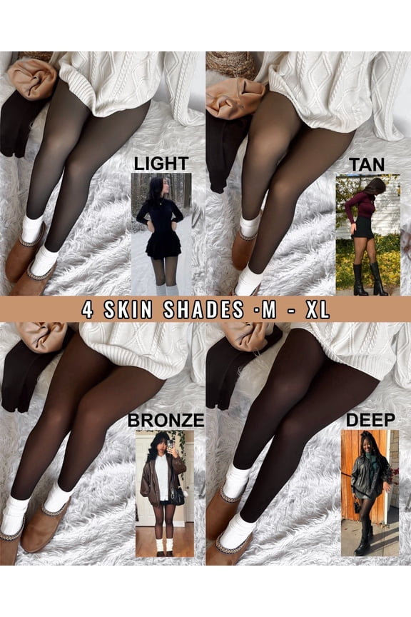 Magic Fleece Lined Leggings - Closed Foot Looks Like Pantyhose