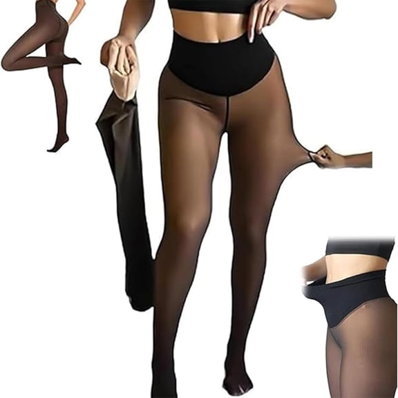 Magic Fleece Lined Leggings for Women – High Waist Compression Band, One Seam Design, Thermal Winter Leggings, Opaque & Warm, Plus Size XS-3XL, Skin Tone Shades