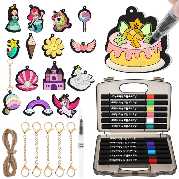 Magic Foam Texture Painting Kit,15 No Mess Paint 3D Effect Texture Painting Set, Ideal for Halloween, Christmas, Birthday Gifts