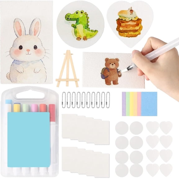 Magic Foam Texture Painting Kit, 3D Foam Art Set with Easel for Adults 59 Pcs DIY Bubble Art Supplies with Acrylic Markers, Water Brushes, Bead Chains