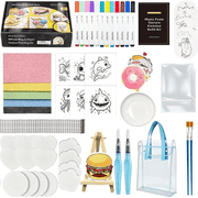 Magic Foam Texture Painting Kit, 80 Pieces 3D Arts and Crafts, Gift for Adults Kids Birthday