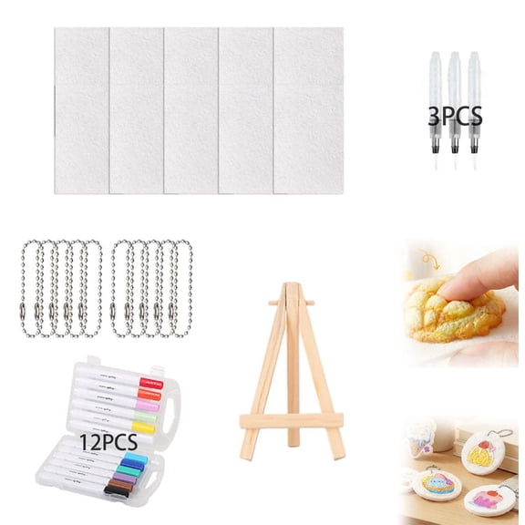 Magic Foam Texture Painting Kit, Magic 3D Foam Texture Paper Painting Kit Effect Texture Painting Set, Set for Young Artists, Magic Puffy Paint Kit, for Birthday Holiday (Rectangle )