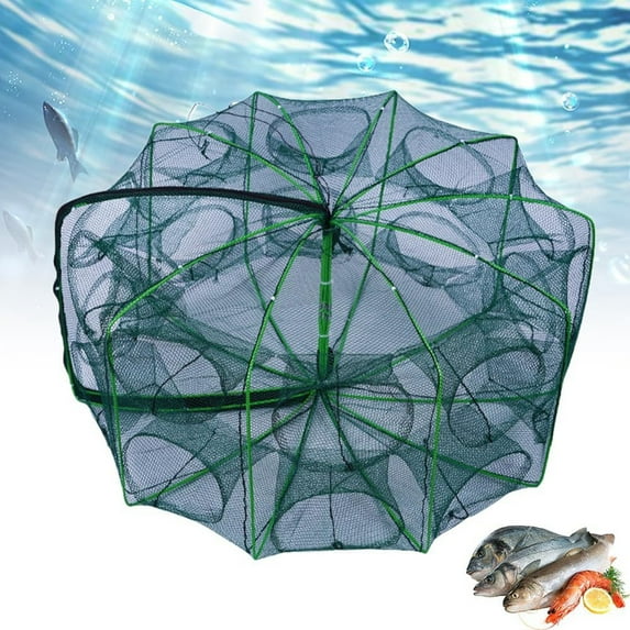 The Magic Foldable Fishing Trap, Folding Fishing Net,2024 Upgrade Auto-Foldable Strengthened Fishing Trap Net, Minnow Traps for Bait Fish,Fish Traps,Crawfish Trap,Minnow Trap,20 Holes