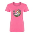 thumbnail image 1 of Magic Forest Unicorn Shaped T-Shirt Women -Image by Shutterstock, Female x-Large, 1 of 2