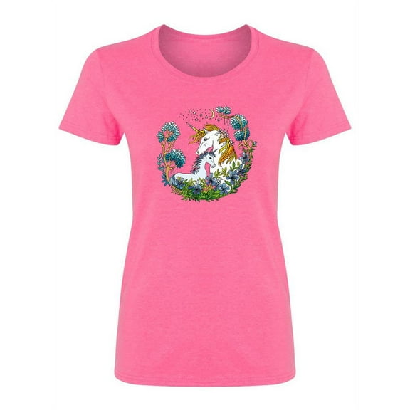 Magic Forest Unicorn Shaped T-Shirt Women -Image by Shutterstock, Female x-Large
