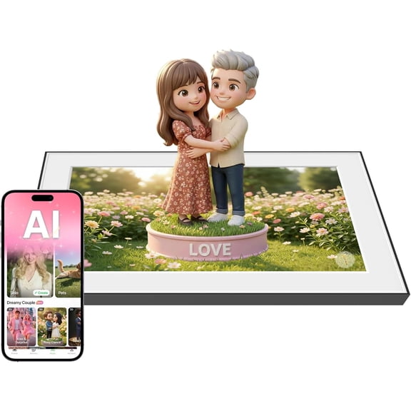 Magic Frame [AI Photo to Video]  10.1" FHD WiFi Digital Picture Frame, AI Motion Sensor, Old Photo Alive, Unlimited Cloud Storage, Picture Share with APP, Touchscreen, Gift for Loved One