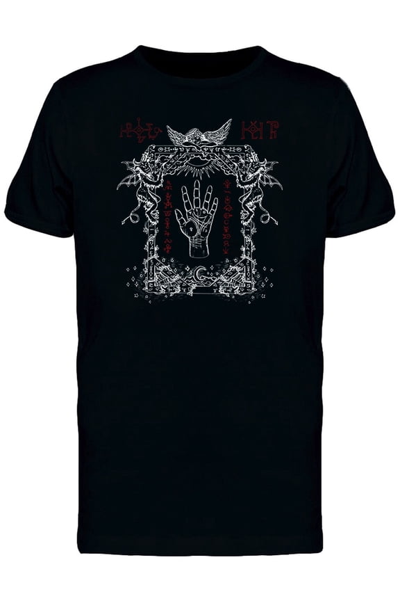 Magic Frame With Palm Demons T-Shirt Men -Image by Shutterstock, Male 3X-Large